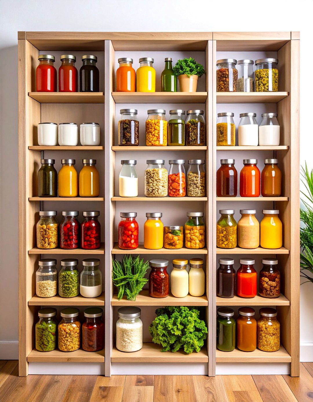 Slim Door Mounted Racks Add Bonus Inches - 25 pantry shelving ideas