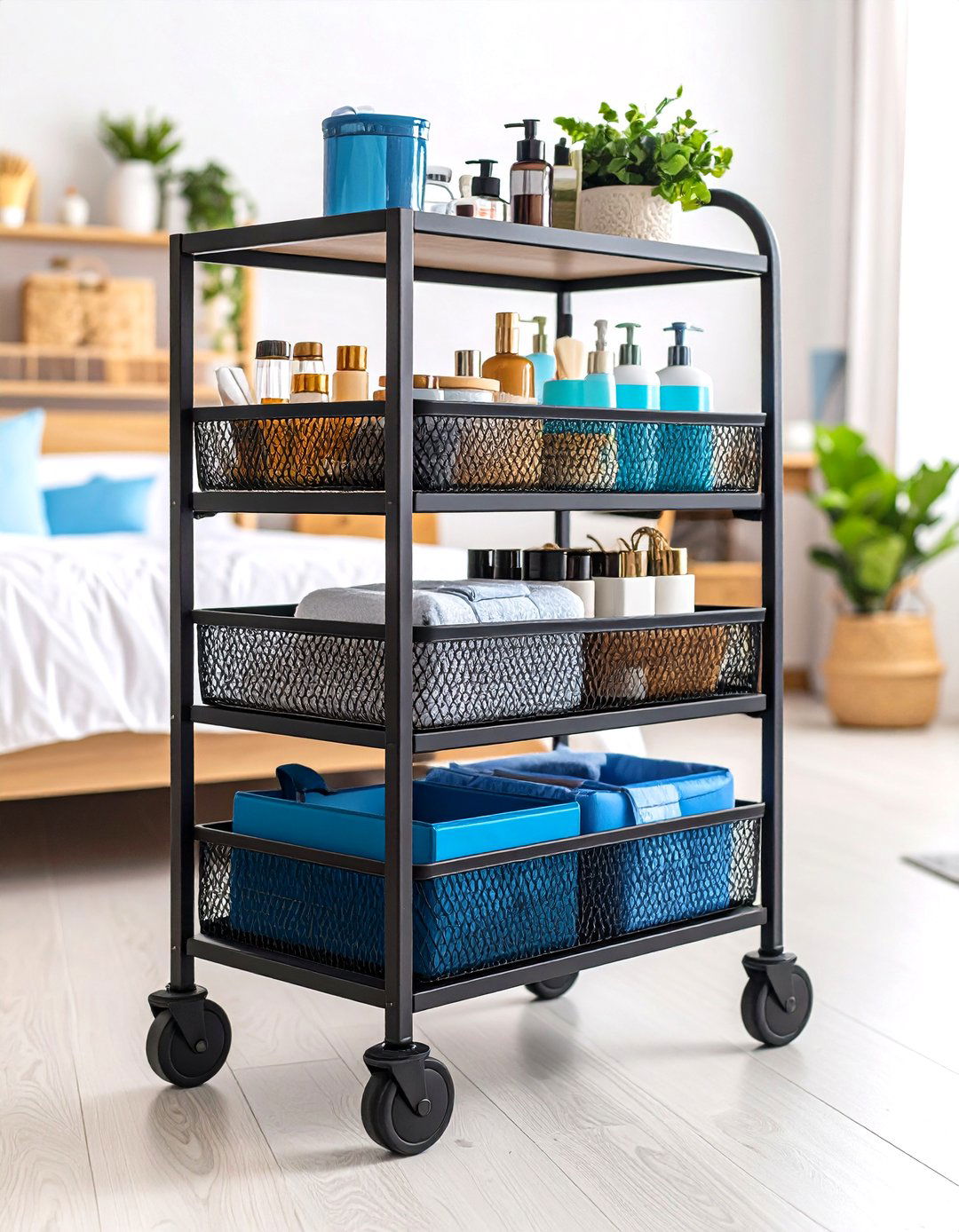 Slim Utility Cart Slides Wherever the Action Is - 25 minimalist dorm room ideas