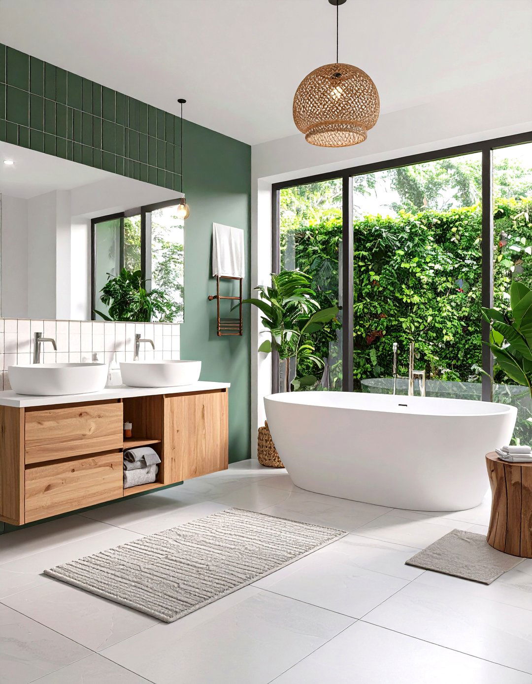 Small Format Tiles Pack a Graphic Punch - 25 apartment bathroom ideas