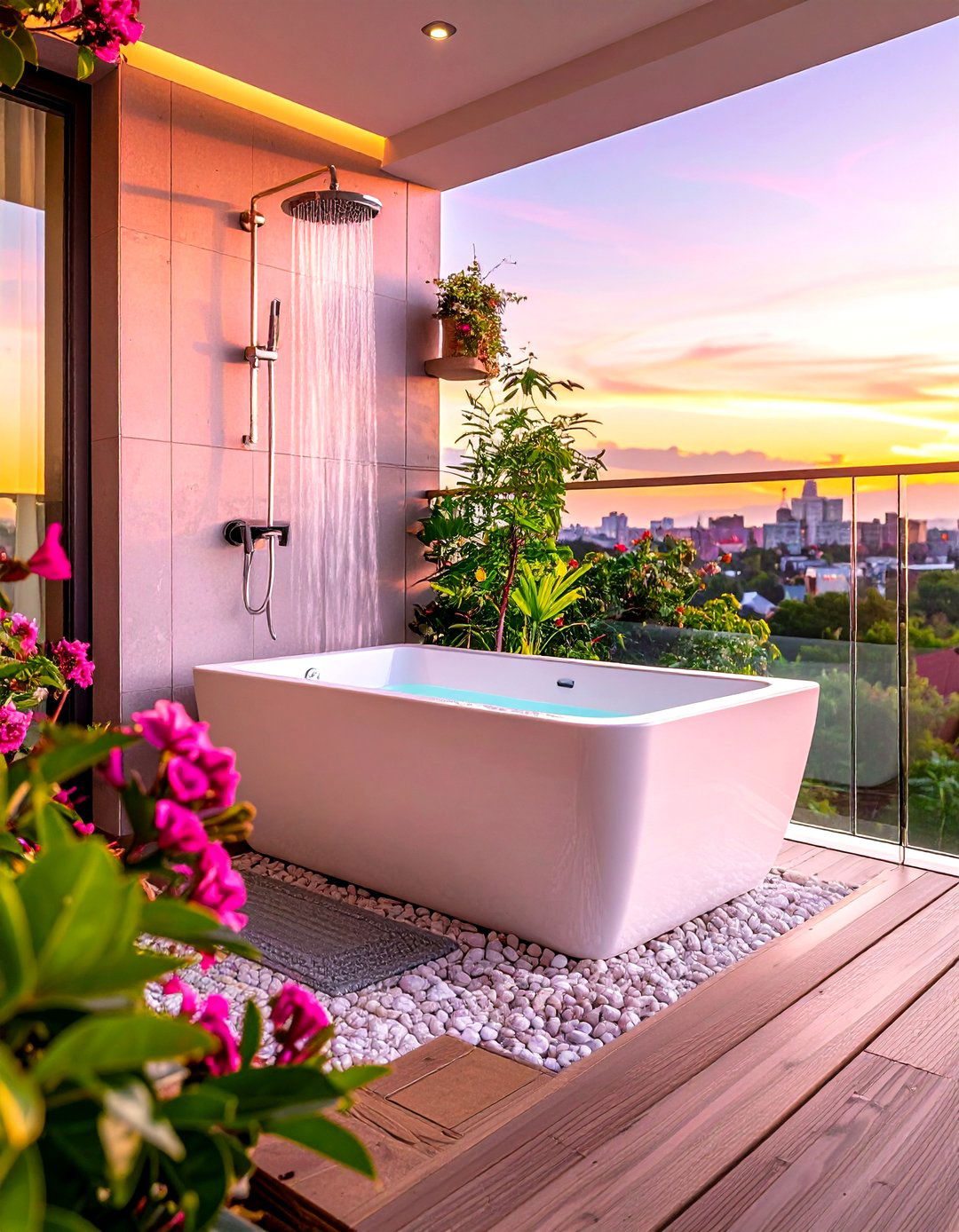 Small Space Balcony Bathtub Solution - 25 outdoor bathtub ideas
