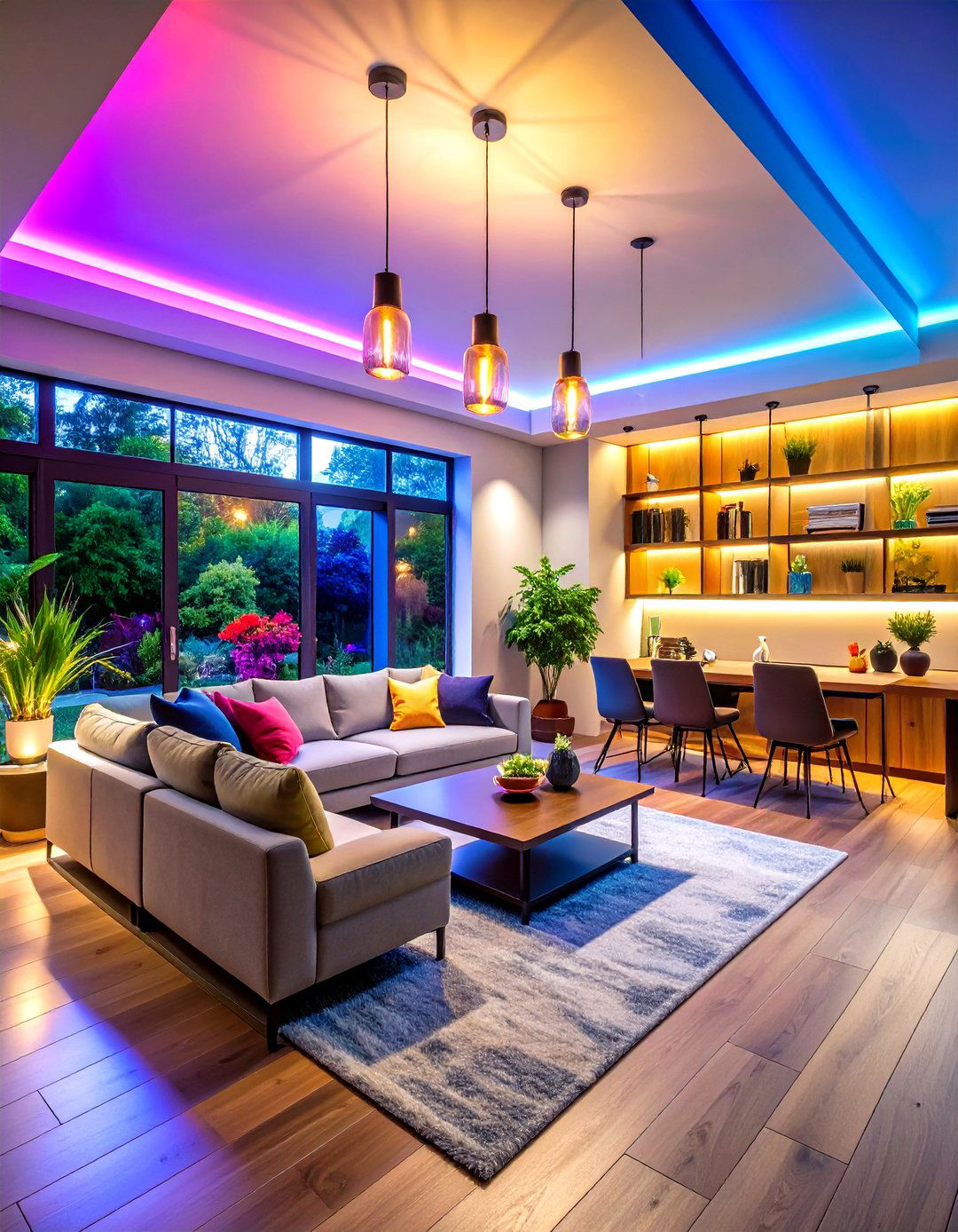 Smart Color Tunable Bulbs for Instant Atmosphere - 25 basement lighting ideas