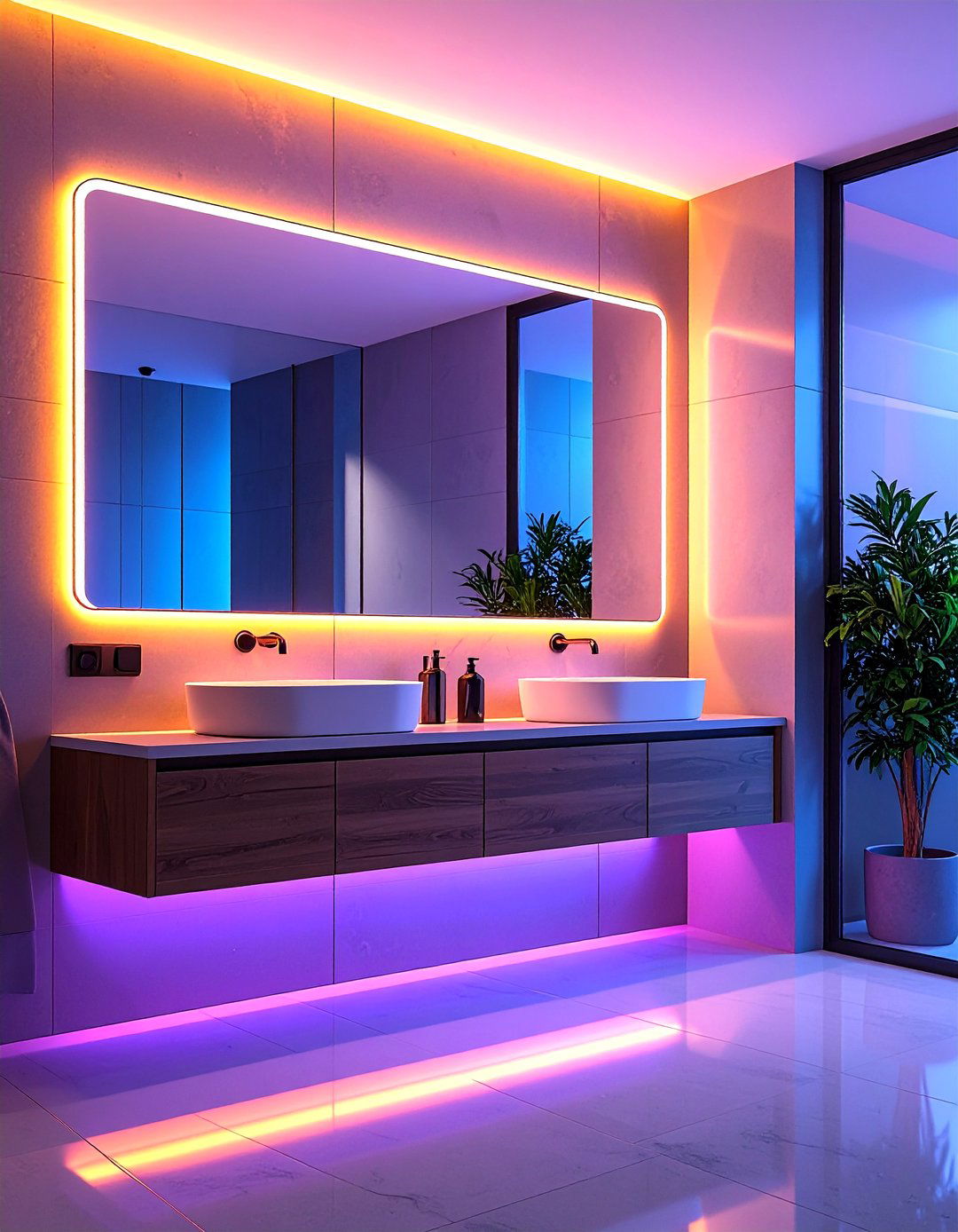 Smart LED Mirror Doubles as a Speaker - 25 apartment bathroom ideas
