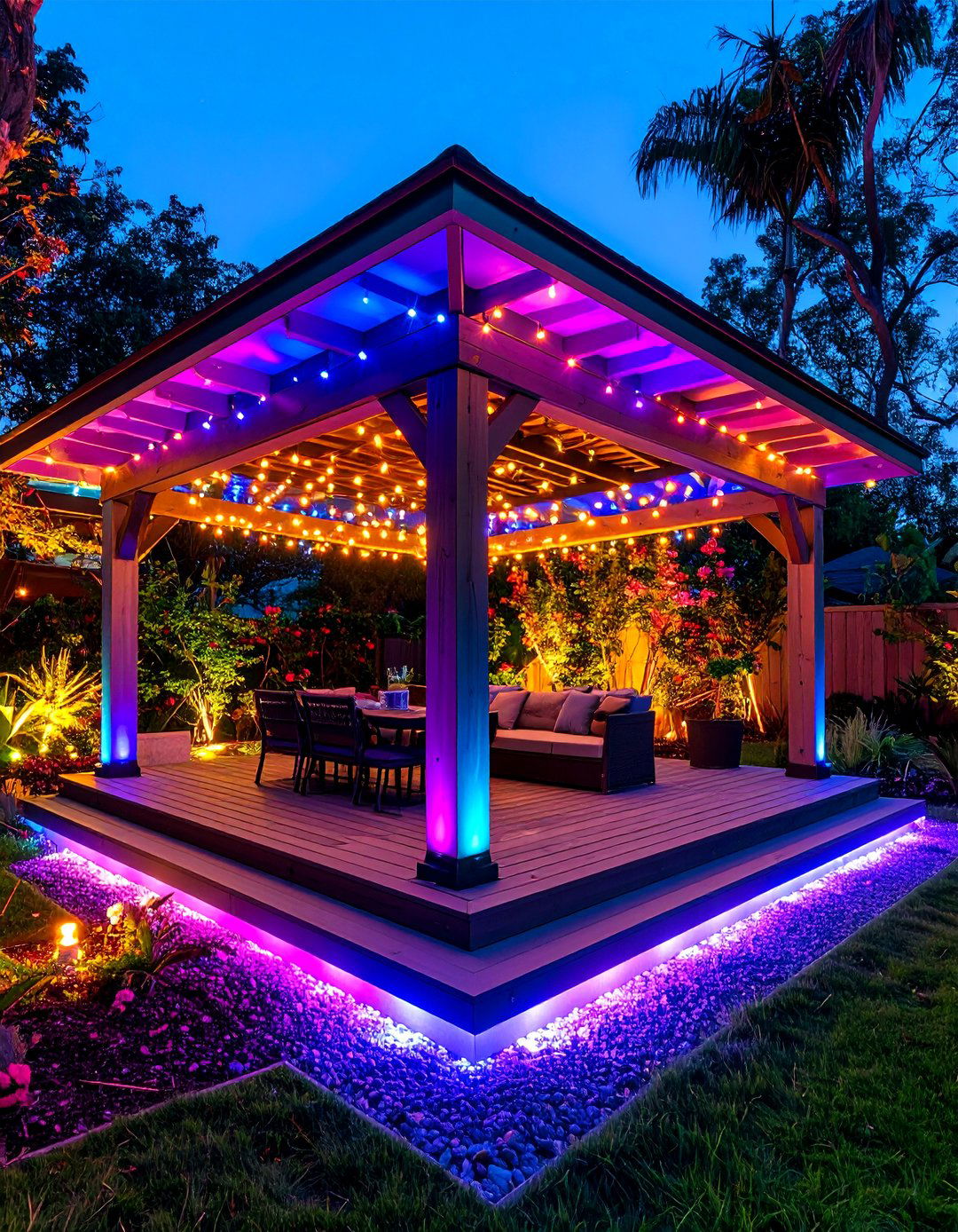 Smart Lighting Pavilion You Can Voice Control - 25 outdoor pavilion ideas
