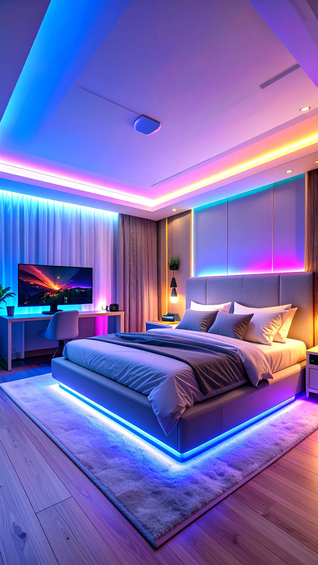 Smart Lighting Room That Changes with Your Mood - 25 aesthetic room ideas