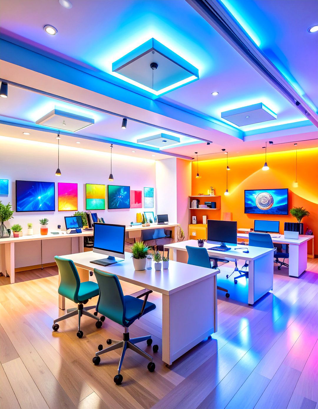 Smart Lighting Scenes at Your Fingertips - 25 art room ideas