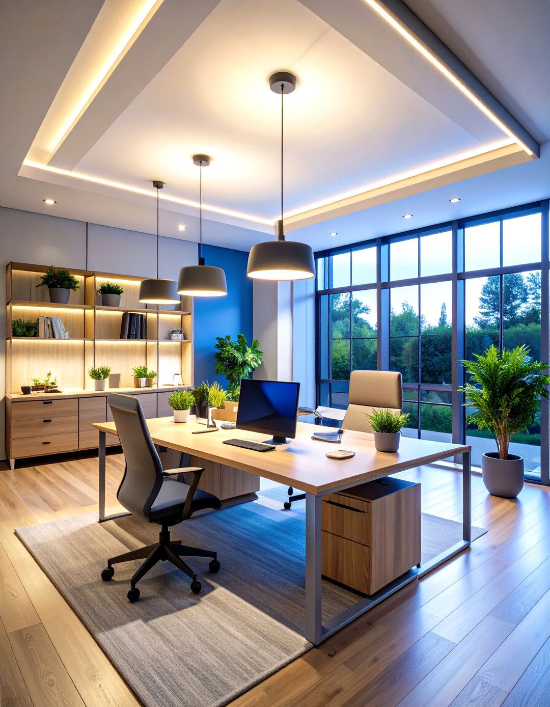 Smart Lighting with Occupancy Sensors - 25 office interior design ideas