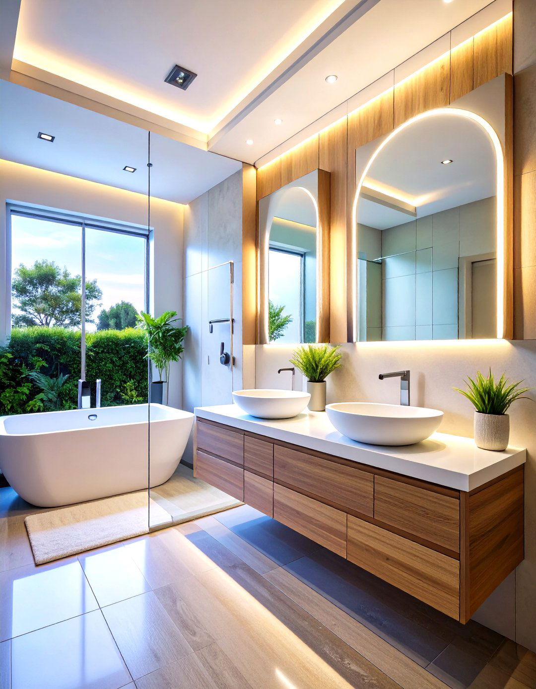Smart Mirror Hub for a Tech Forward Ensuite Bathroom - 25 ensuite bathroom ideas