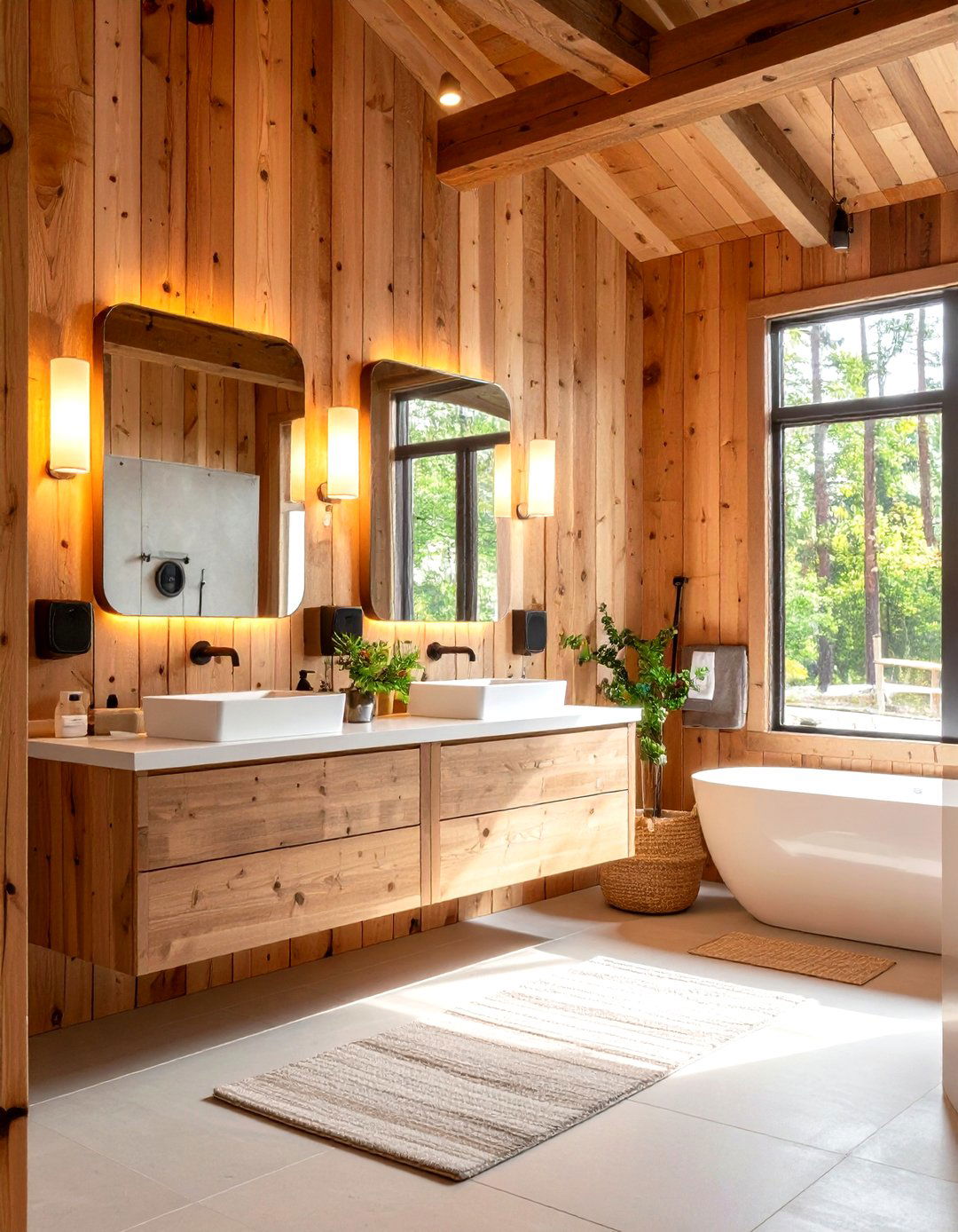 Smart Mirrors and Adaptive Lighting in the Barndominium Bathroom - 25 barndominium bathroom ideas