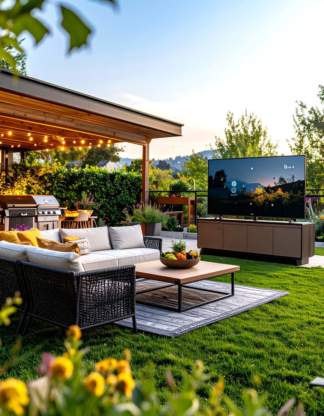 Smart Outdoor TV with Weather Sensors for Auto Shutdown - 25 outdoor tv ideas