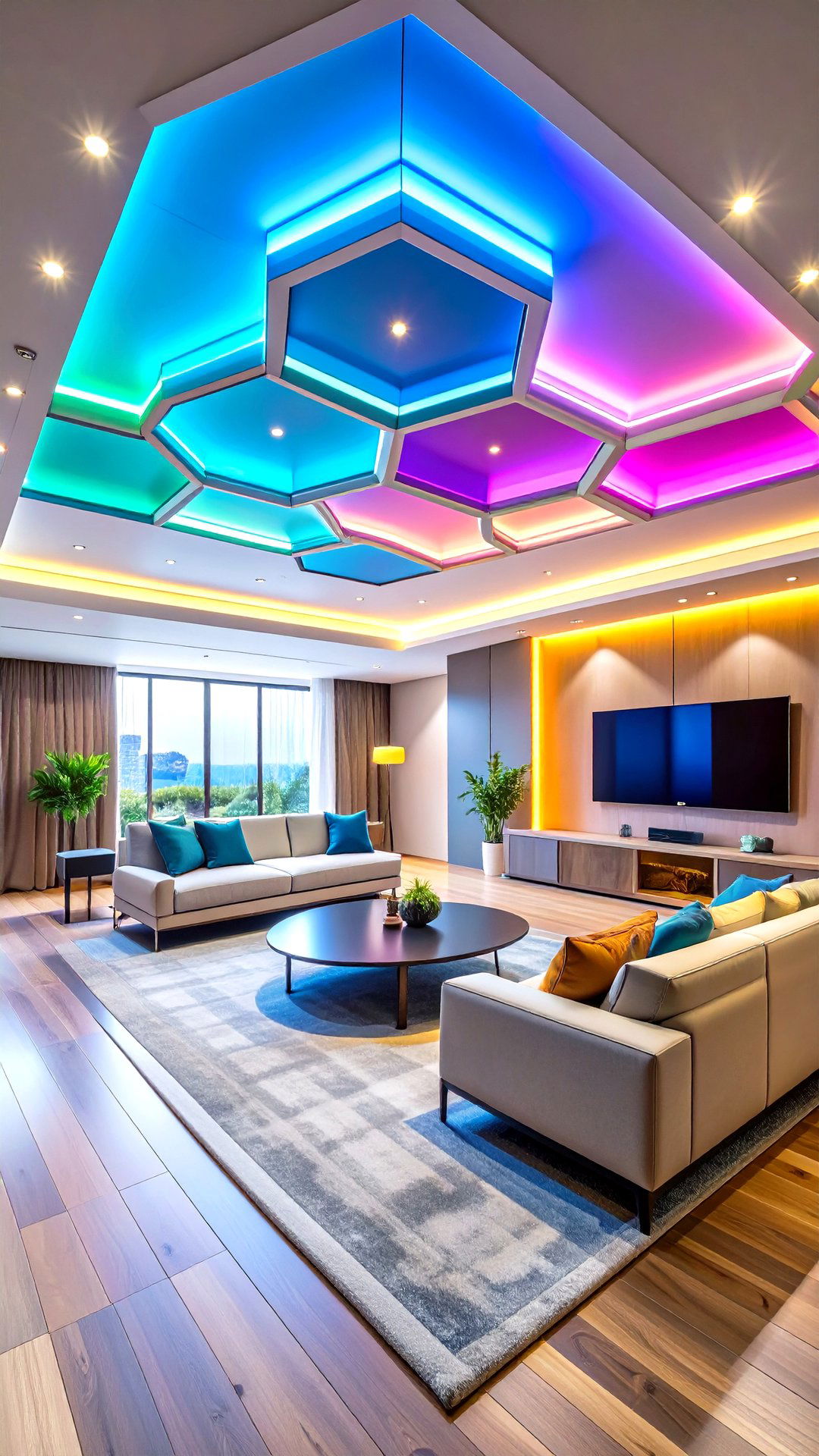 Smart Panel Accent Ceiling Responds to Ambience - 25 accent ceiling ideas