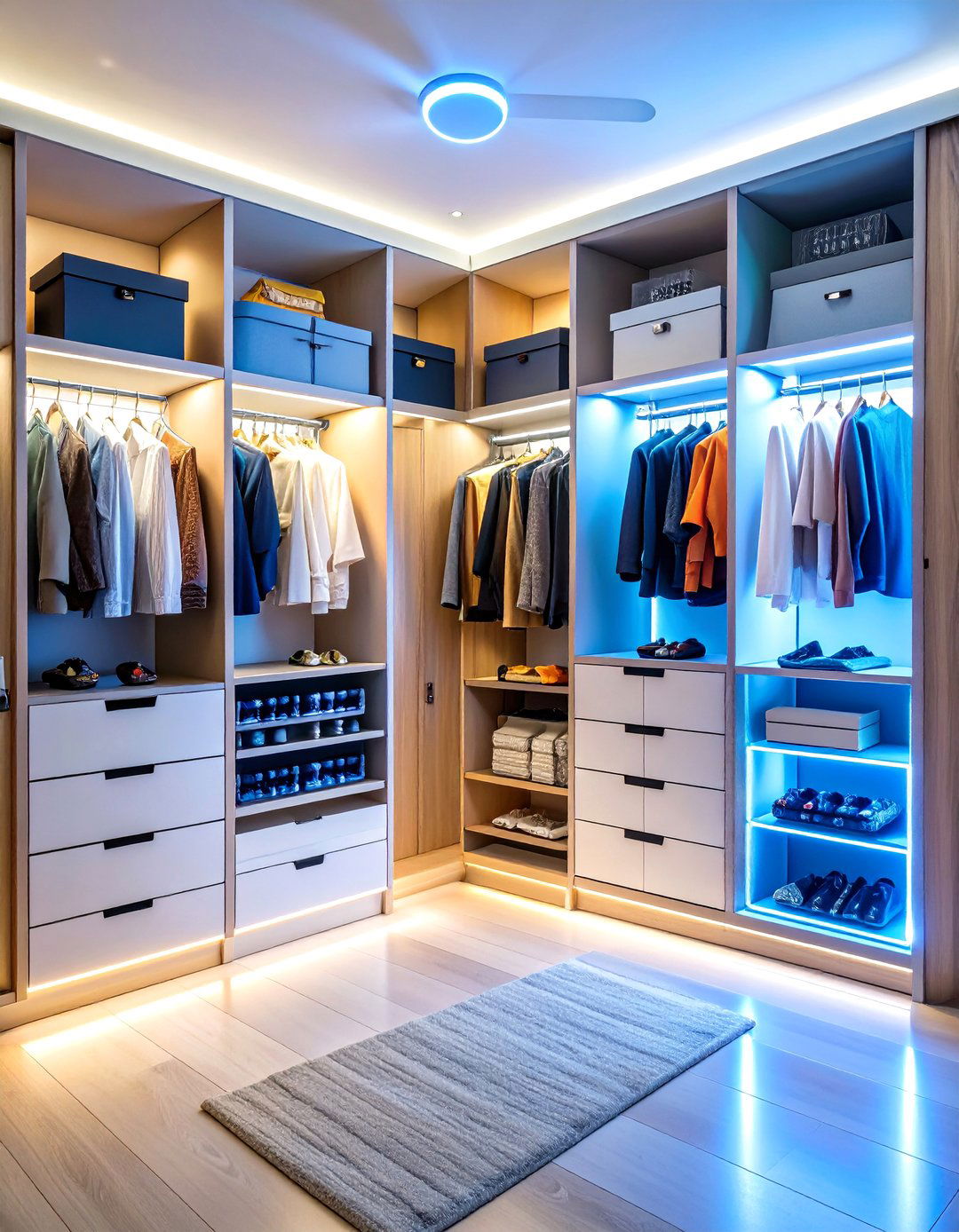 Smart Sensors Elevate Tech Ready Open Closets - 25 open closet ideas