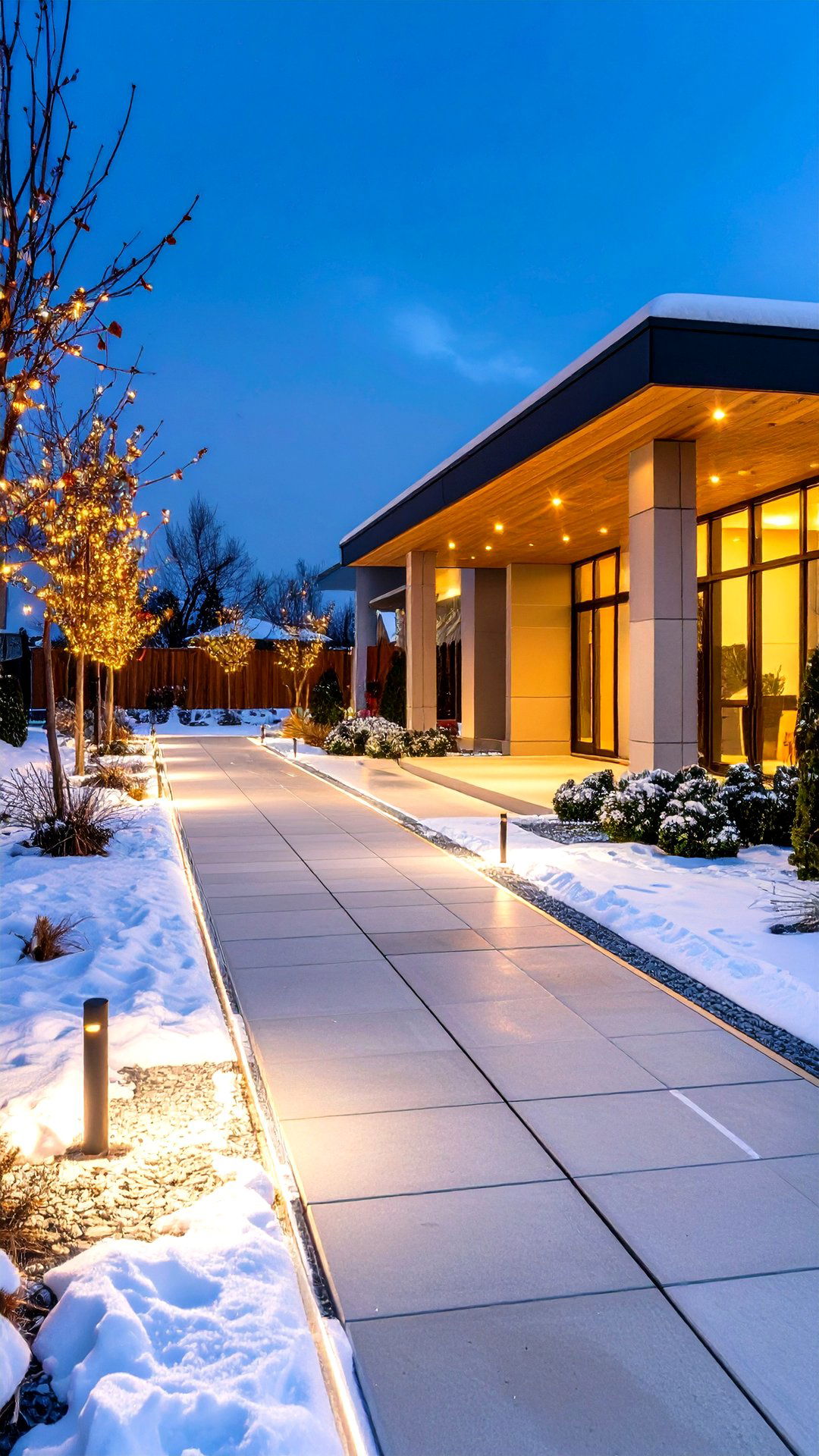 Snow Melt Heated Concrete Walkway - 25 concrete walkway ideas