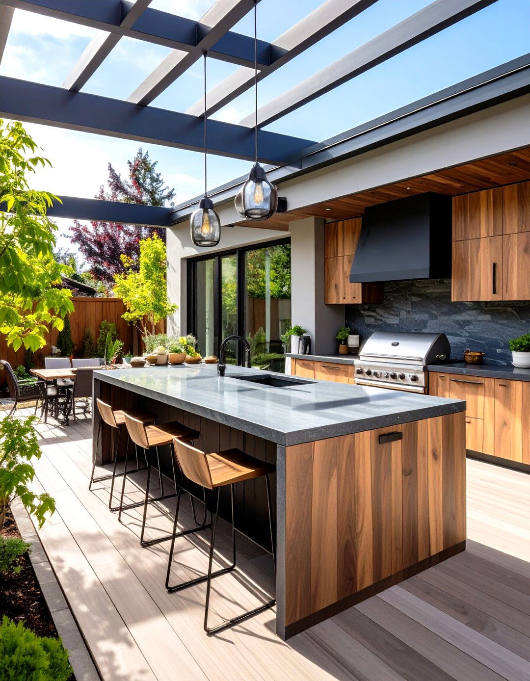 Soapstone Countertop that Ages Gracefully - 25 outdoor kitchen countertop ideas
