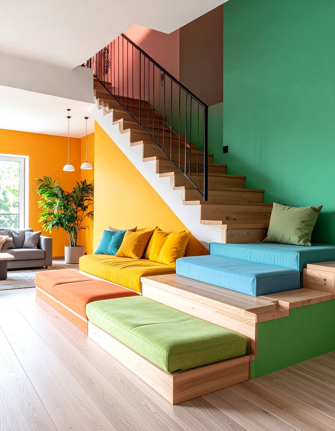 Social Stair Seating Steps - 25 open staircase ideas