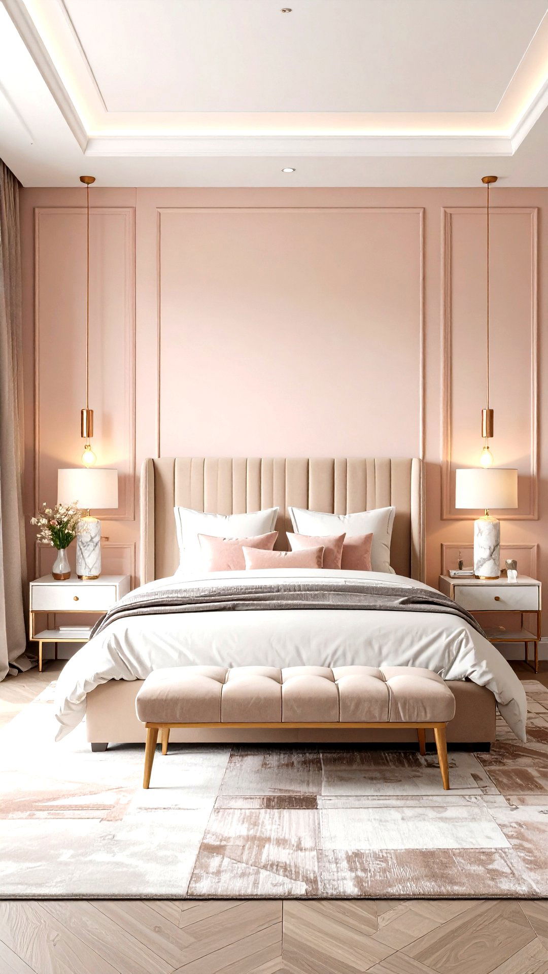 Soft Blush Accent Wall Romance - 25 accent wall colors