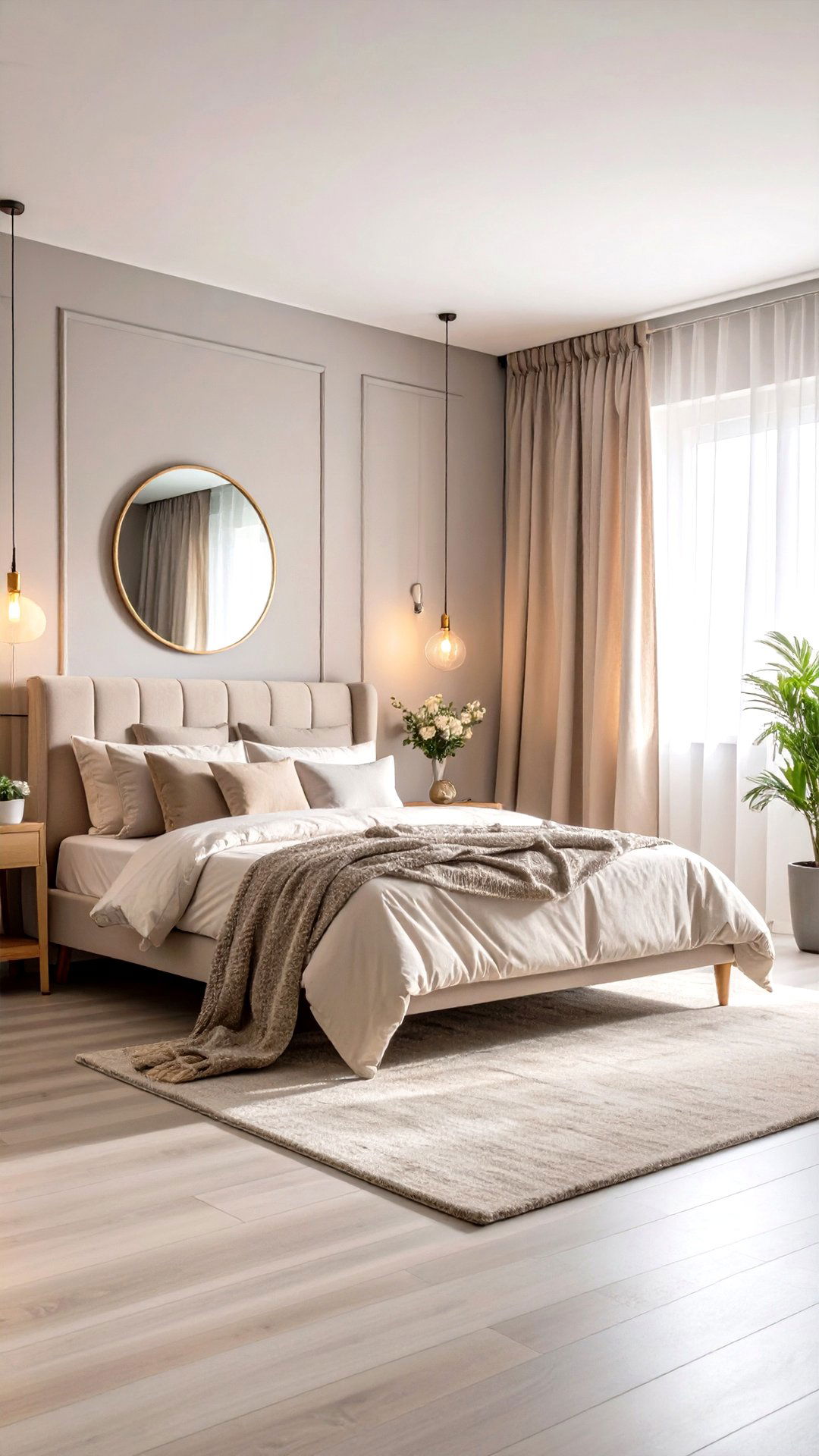 Soft Dove Walls for an Airy Grey and White Bedroom - 25 grey and white bedroom ideas
