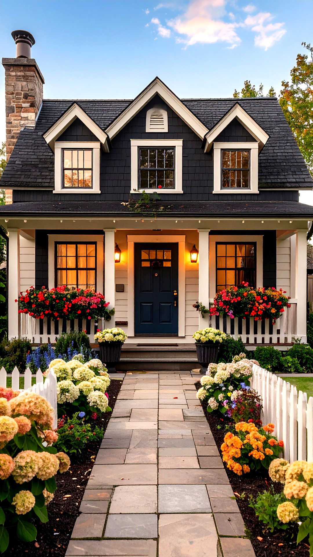 Soft Off Black Cottage Garden - 25 black house exteriors & paint colors