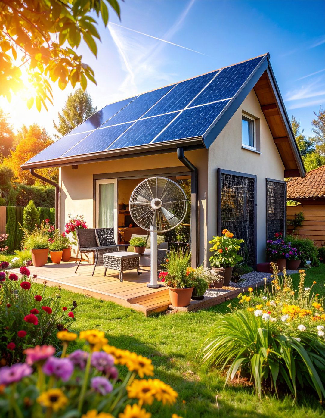Solar Fan Ventilated Catio - 25 outdoor catio ideas