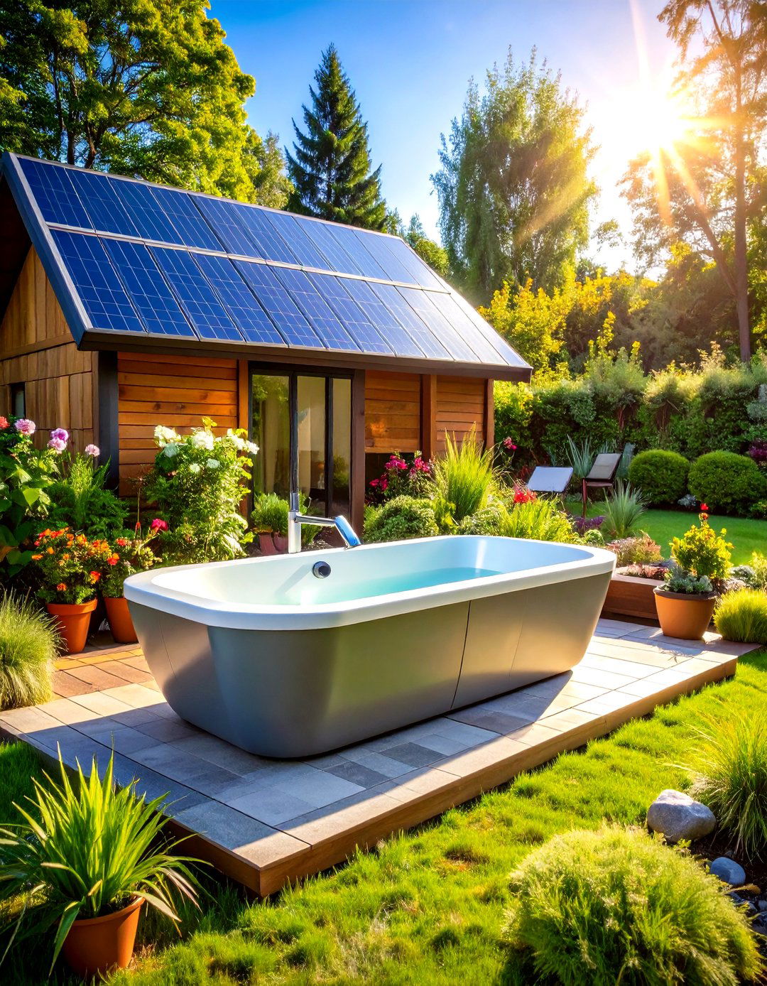 Solar Heated Off Grid Outdoor Bathtub - 25 outdoor bathtub ideas