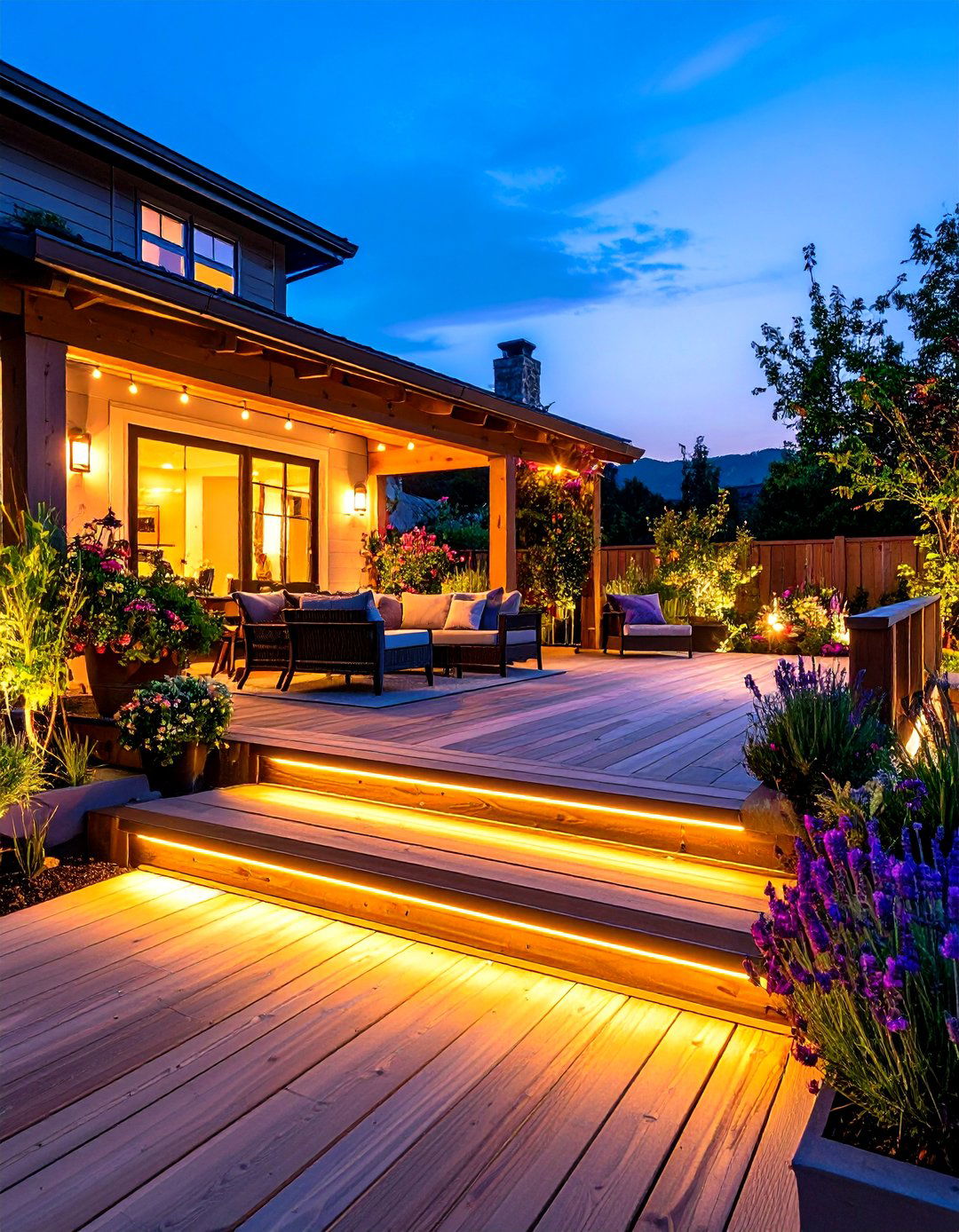 Solar Lit Smart Patio Deck That Glows All Night - 25 patio deck ideas