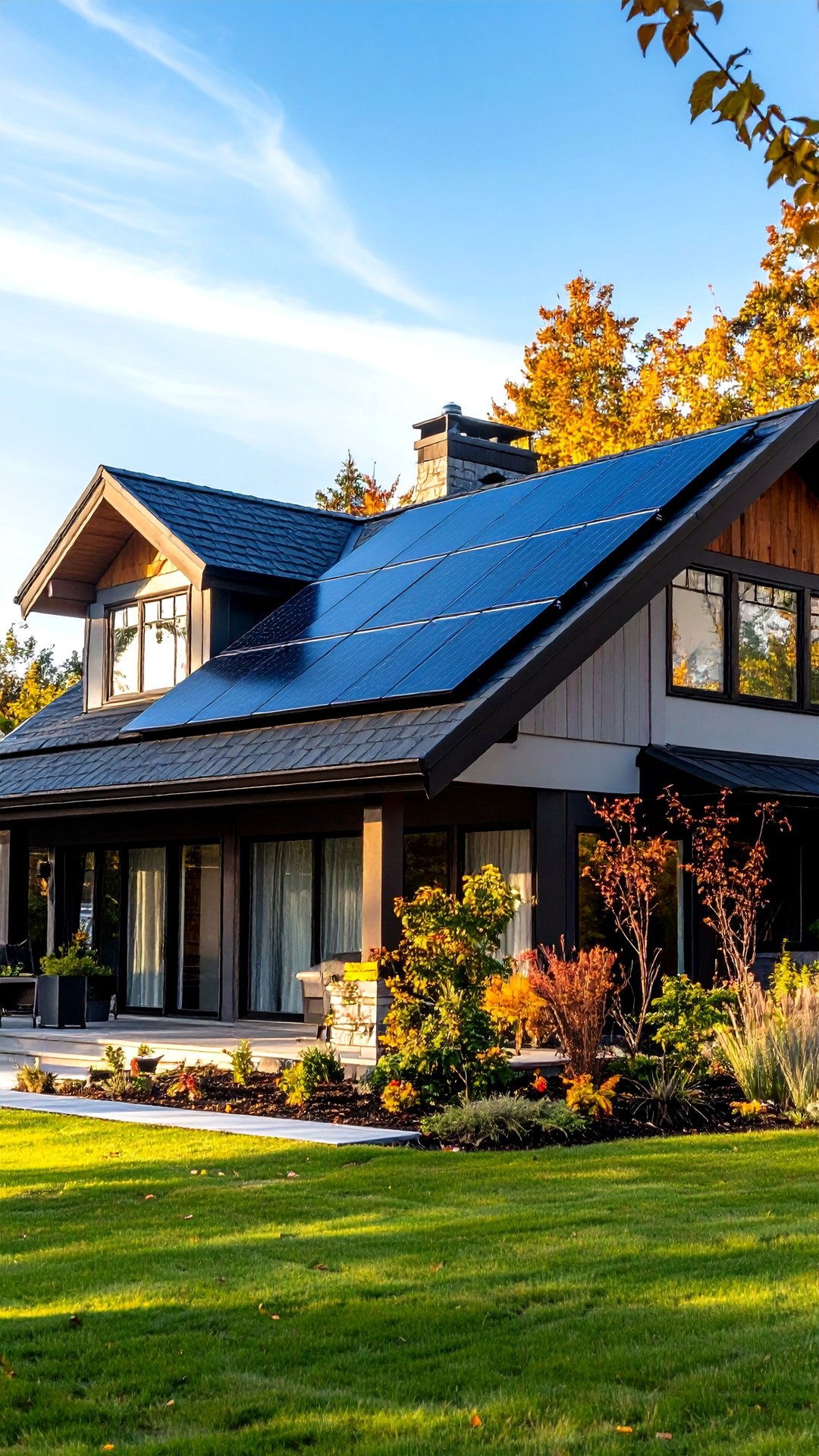 Solar Panel Array Complements a s House Exterior - 25 1980s house exterior ideas