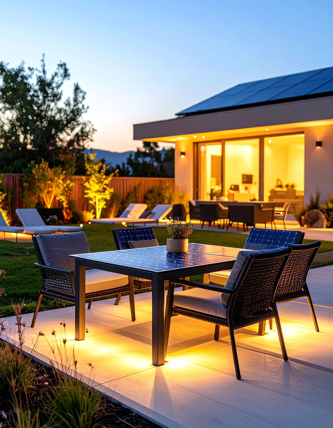 Solar Powered LED Outdoor Furniture Side Tables for Nighttime Glow - 25 outdoor furniture ideas