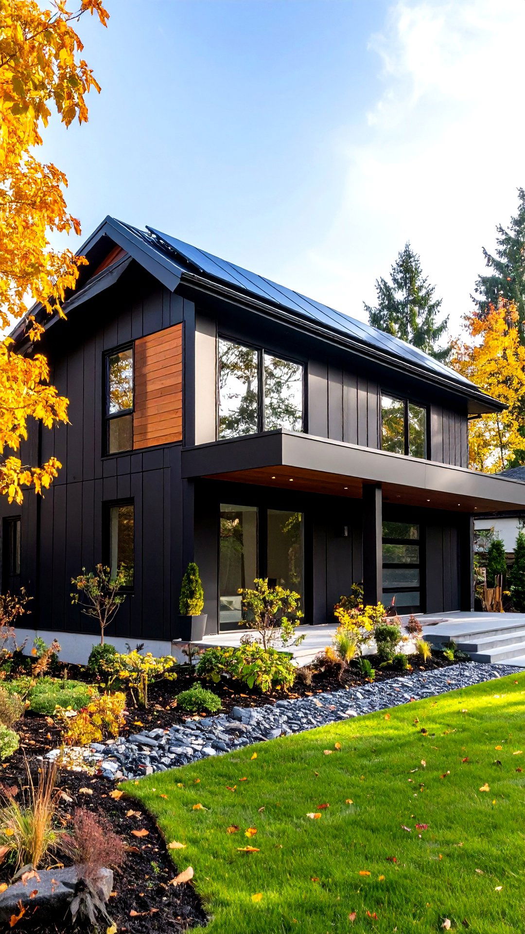 Solar Smart Black Envelope - 25 black house exteriors & paint colors