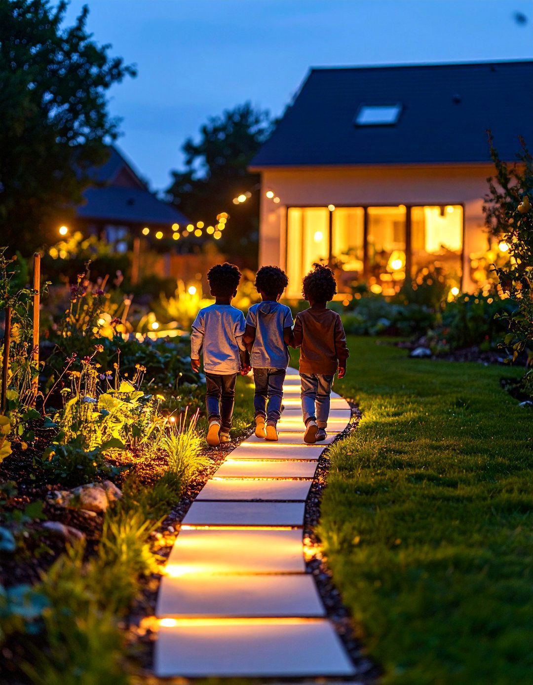 Solar Stepping Stone Trail - 25 nursery garden ideas