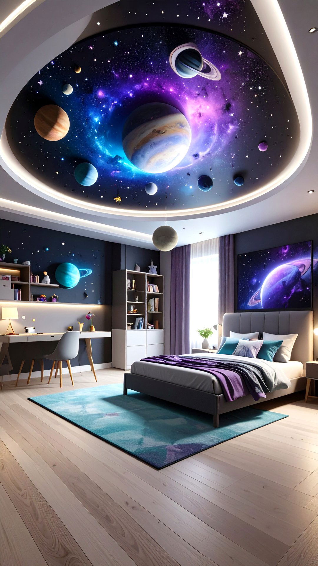 Solar System Ceiling Boys Room Paint - 25 boys room paint ideas