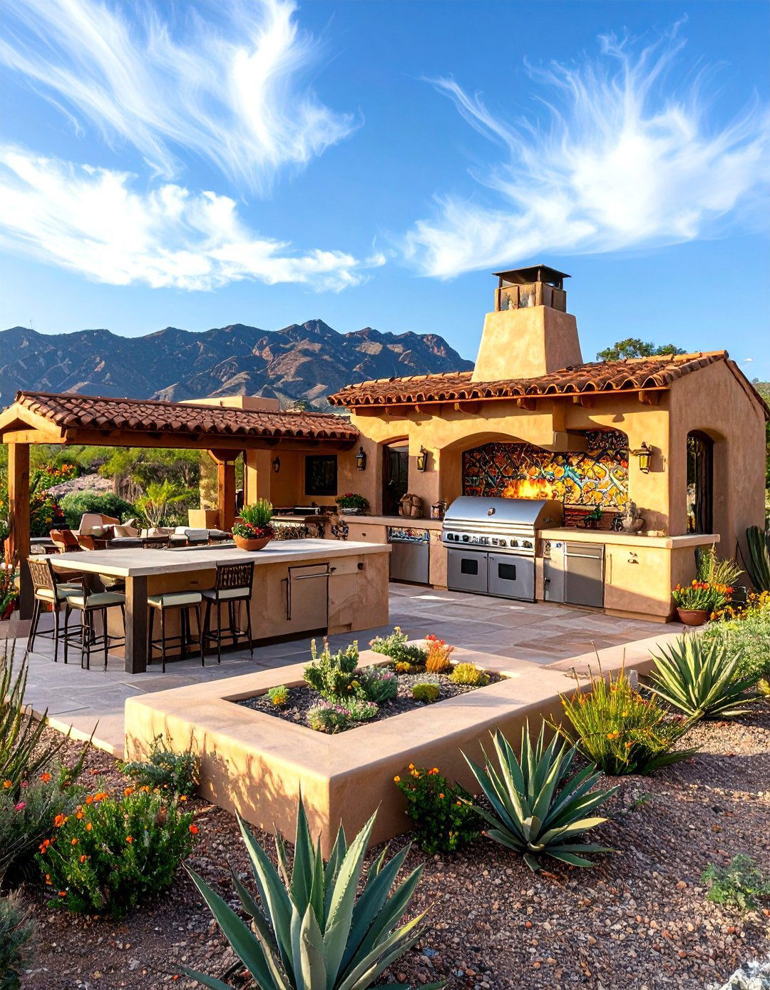 Southwest Adobe Inspiration - 25 Stucco Outdoor Kitchen Ideas