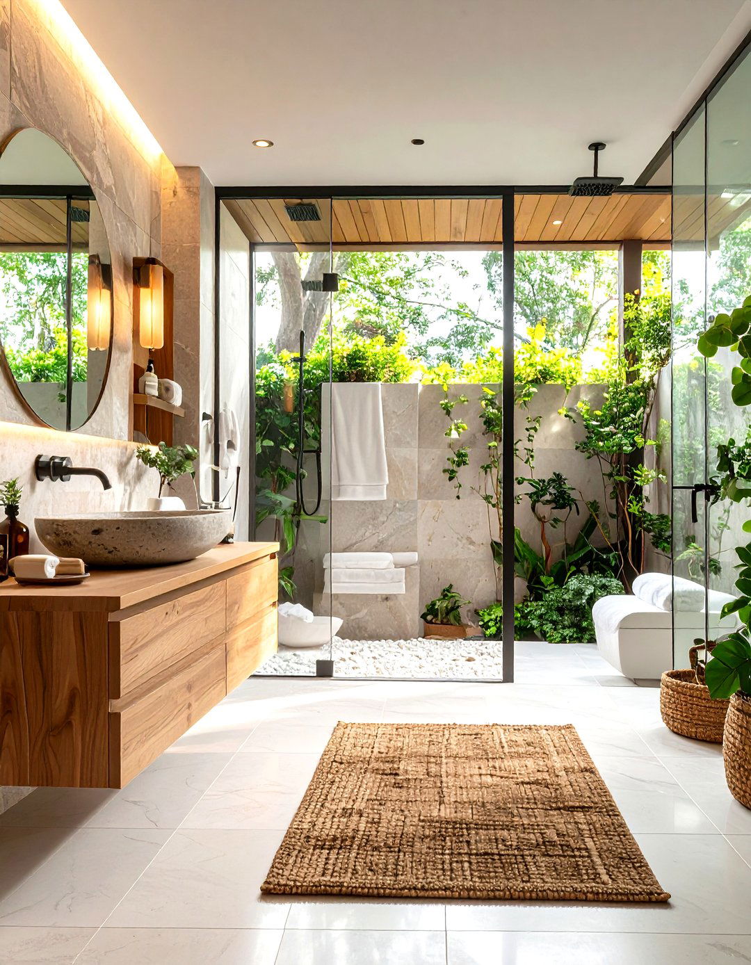 Spa Inspired Serenity Bathroom - 25 bathroom with black fixtures