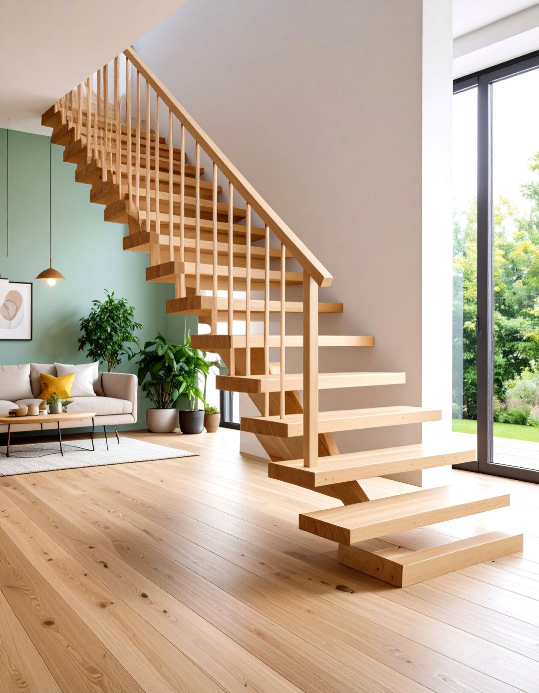 Space Saving Alternating Treads - 25 open staircase ideas