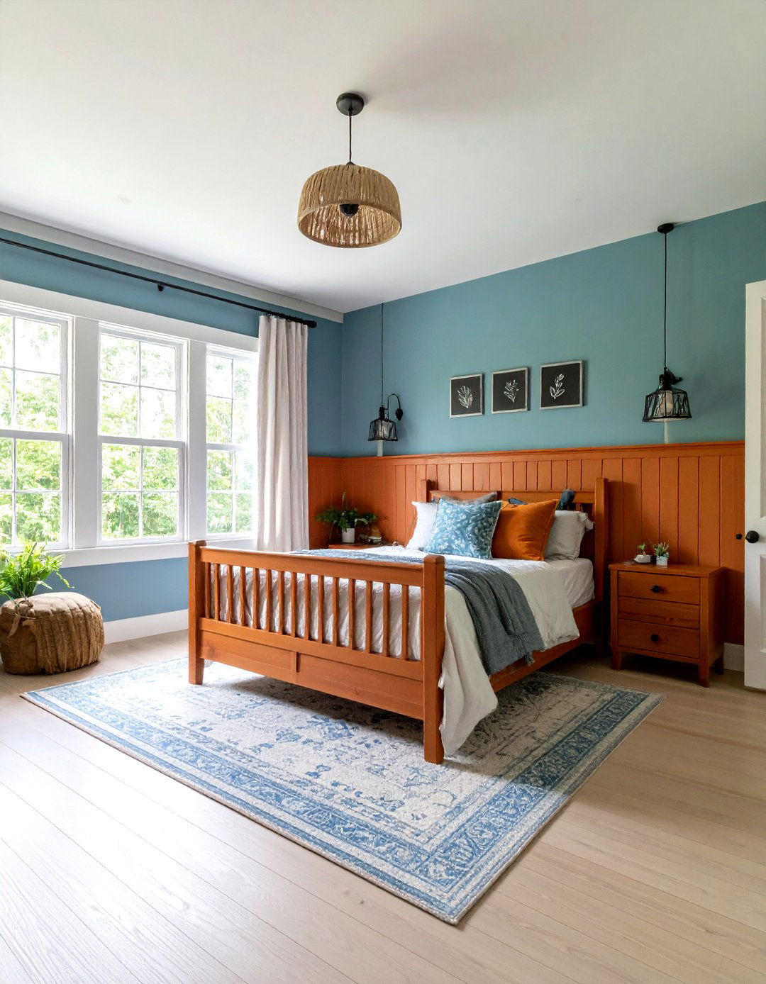 Spiced Honey Paneling in Kids Rooms - 25 orange bedroom ideas