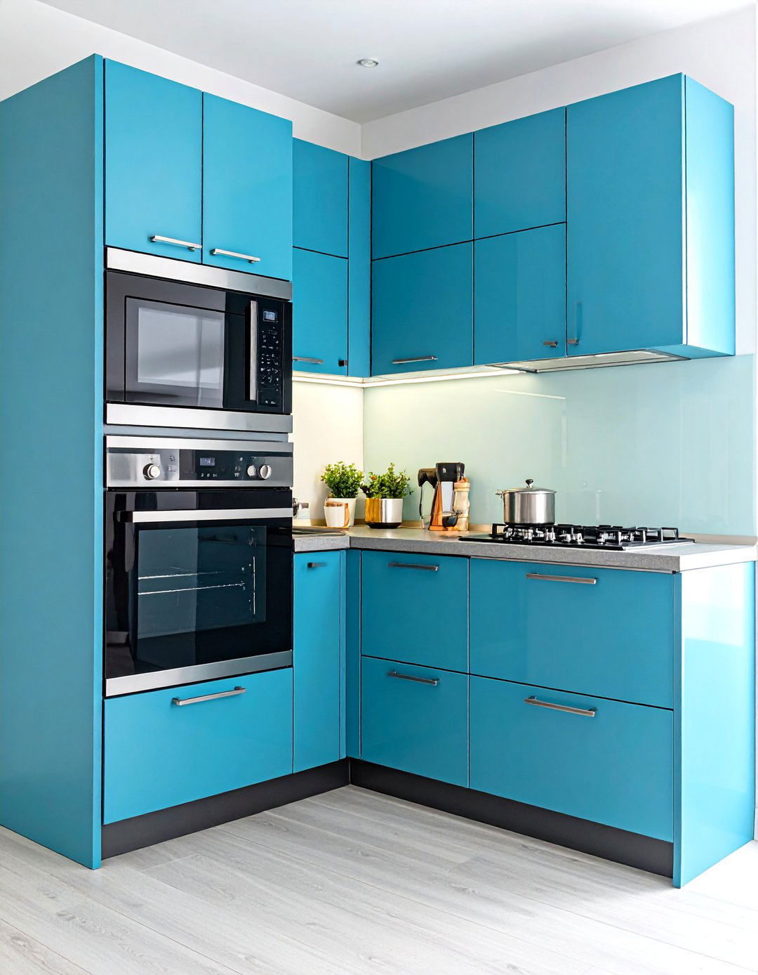 Stack Oven and Microwave at Ergonomic Height - 25 parallel modular kitchen design ideas
