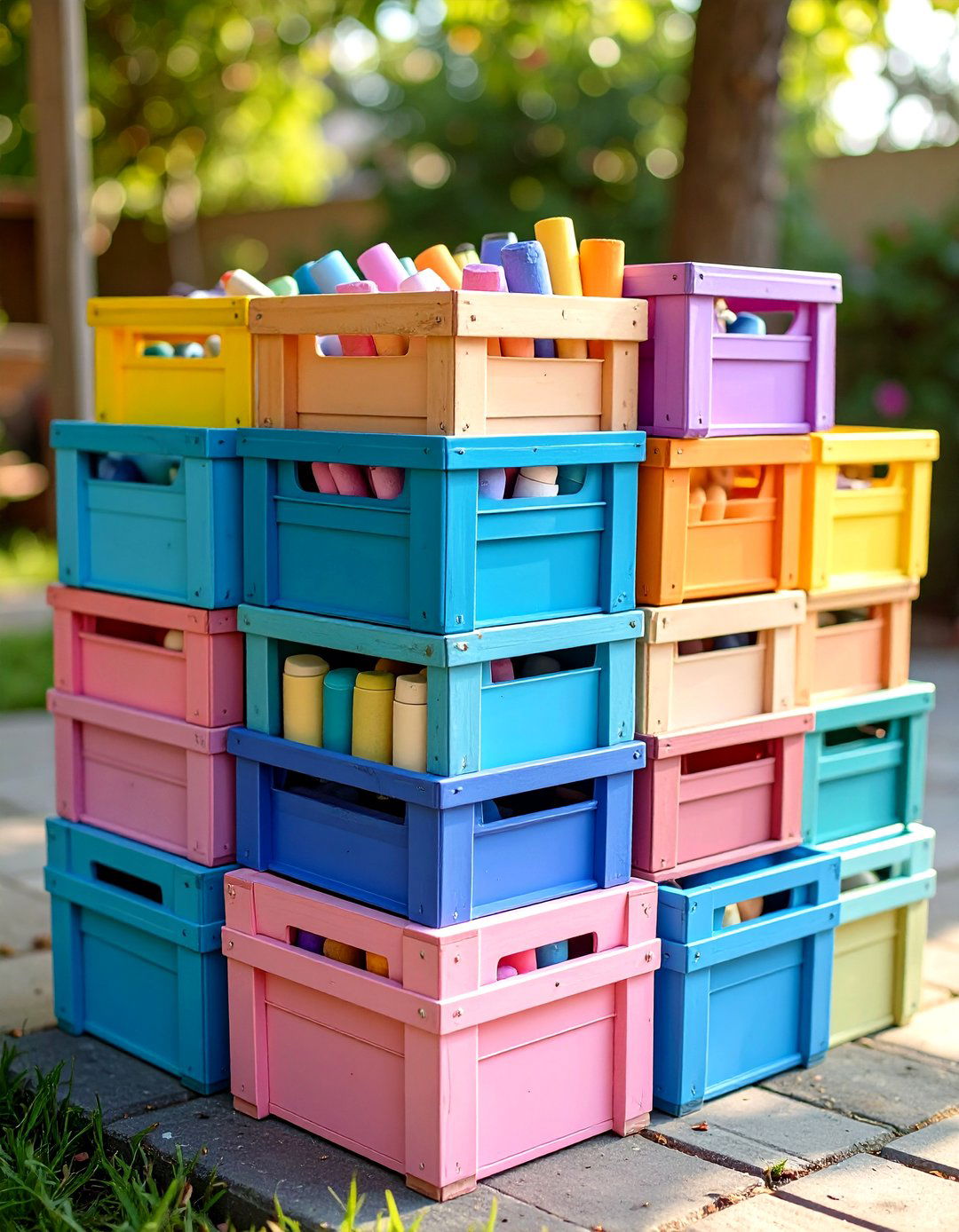 Stackable Crates Outdoor Storage Cube System - 25 outdoor storage ideas