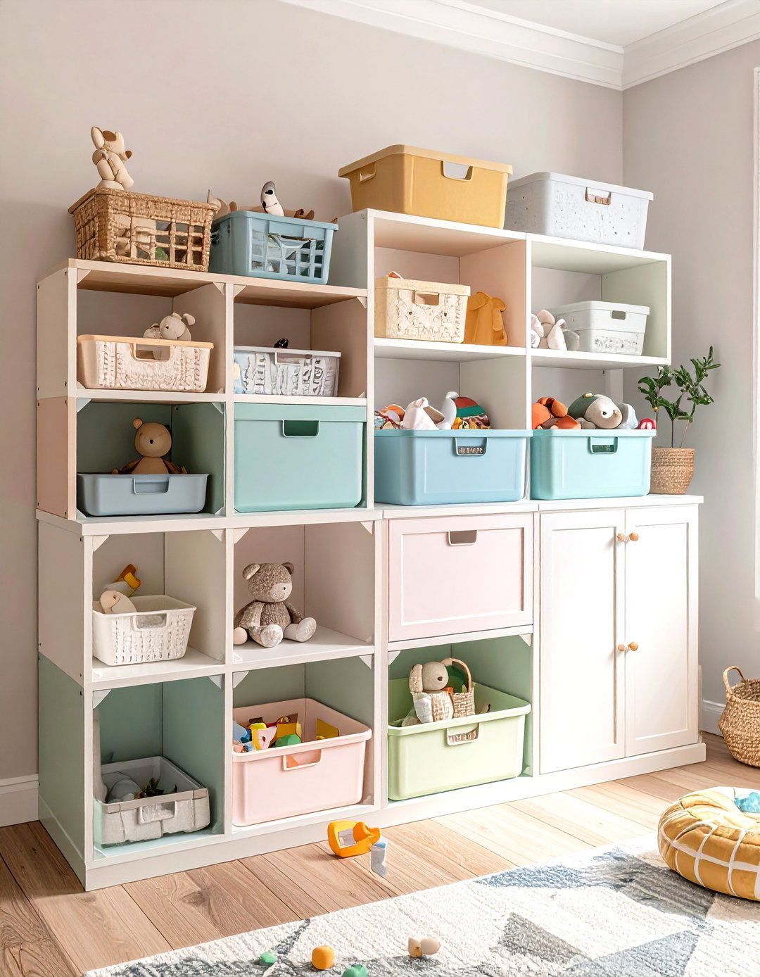 Stackable Milk Crate System - 25 nursery storage ideas