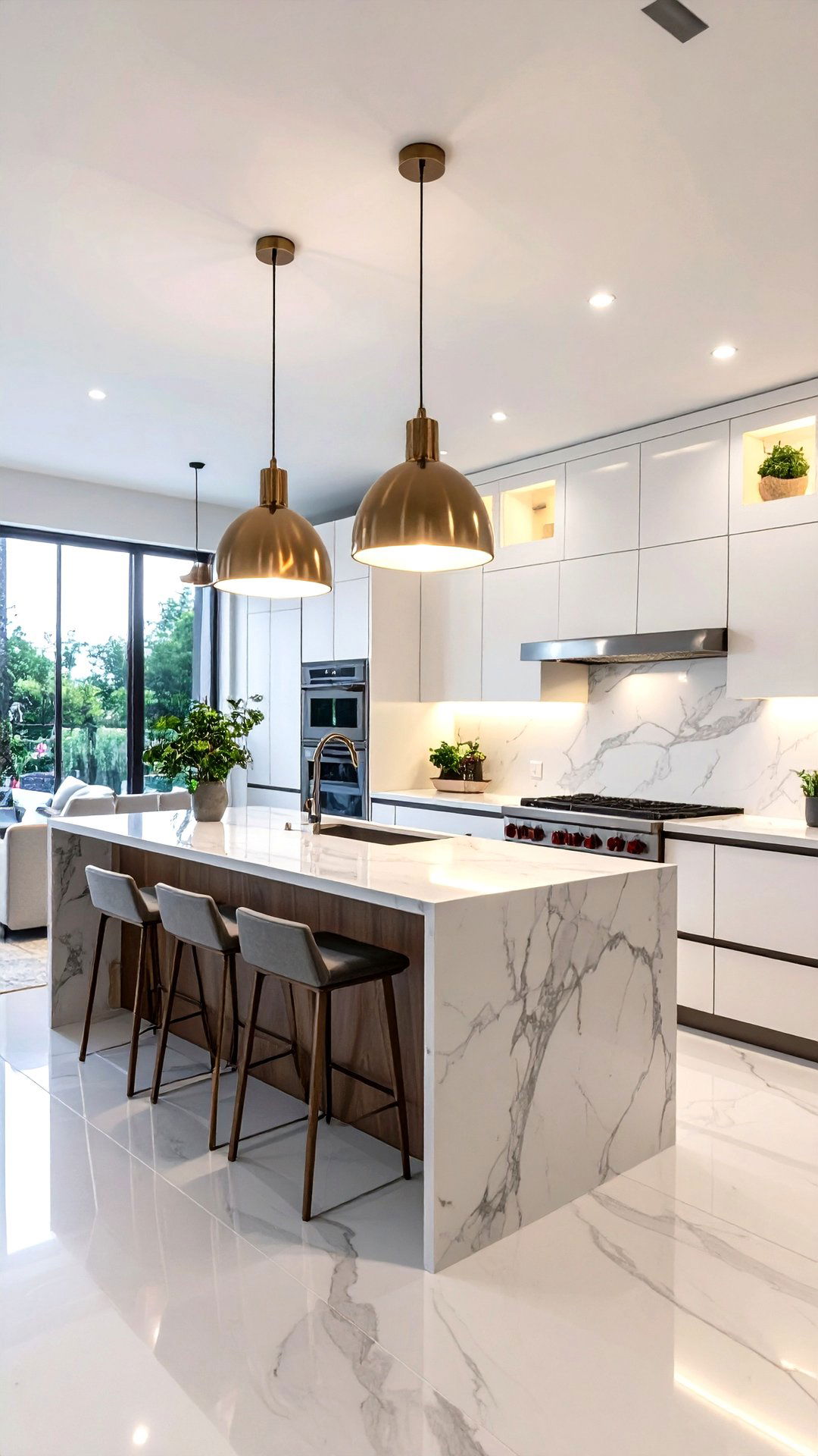 Stagger Kitchen Pendants for Functional Asymmetrical Balance - 25 asymmetrical balance interior design ideas