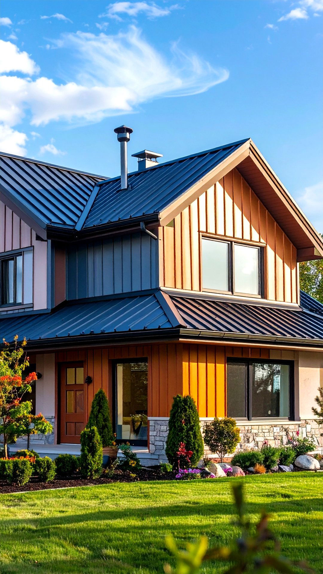 Standing Seam Metal Roof Elevates a s House Exterior - 25 1980s house exterior ideas