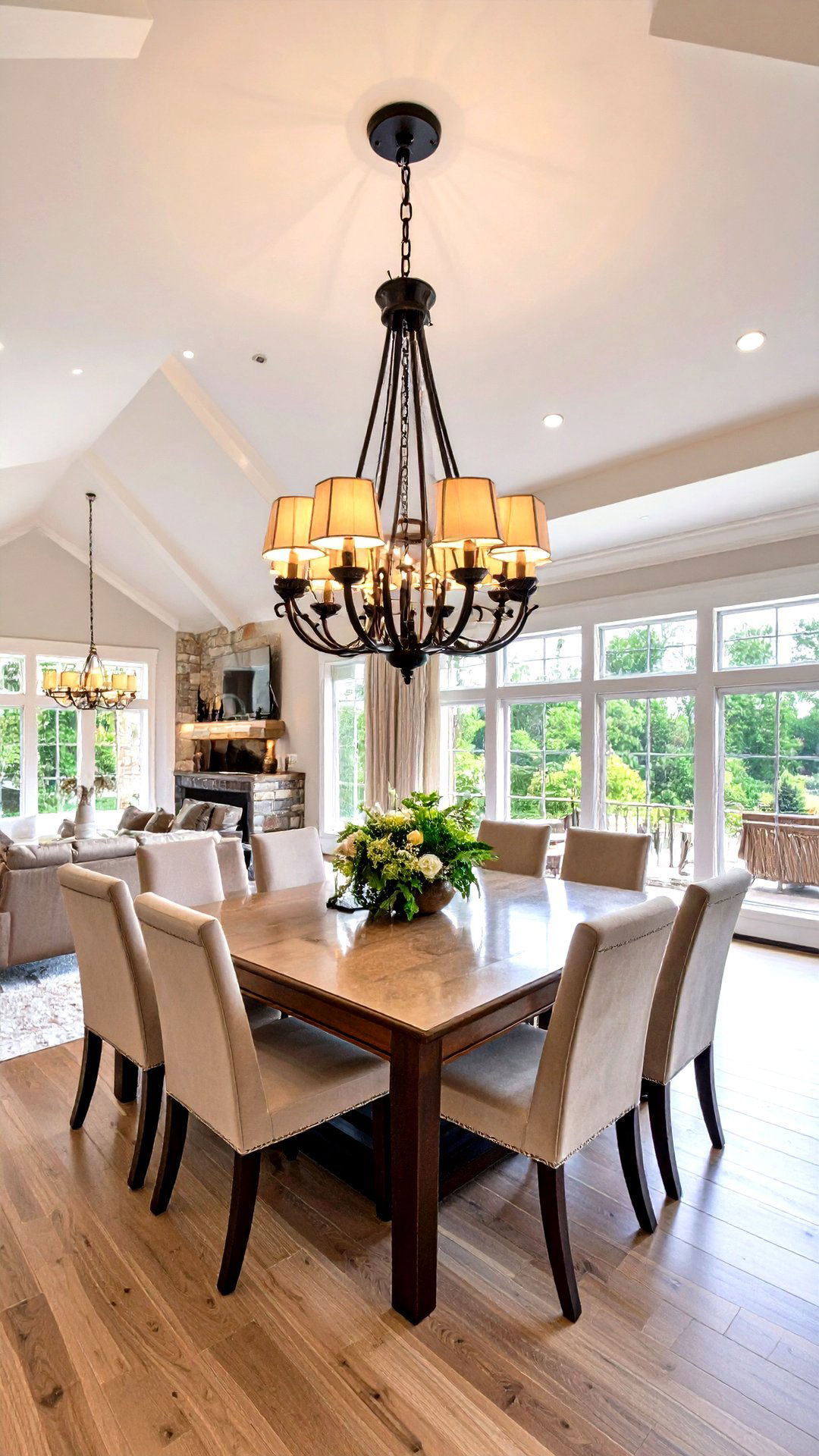 Statement Chandeliers and Fandeliers for Airflow - 25 cathedral ceiling ideas