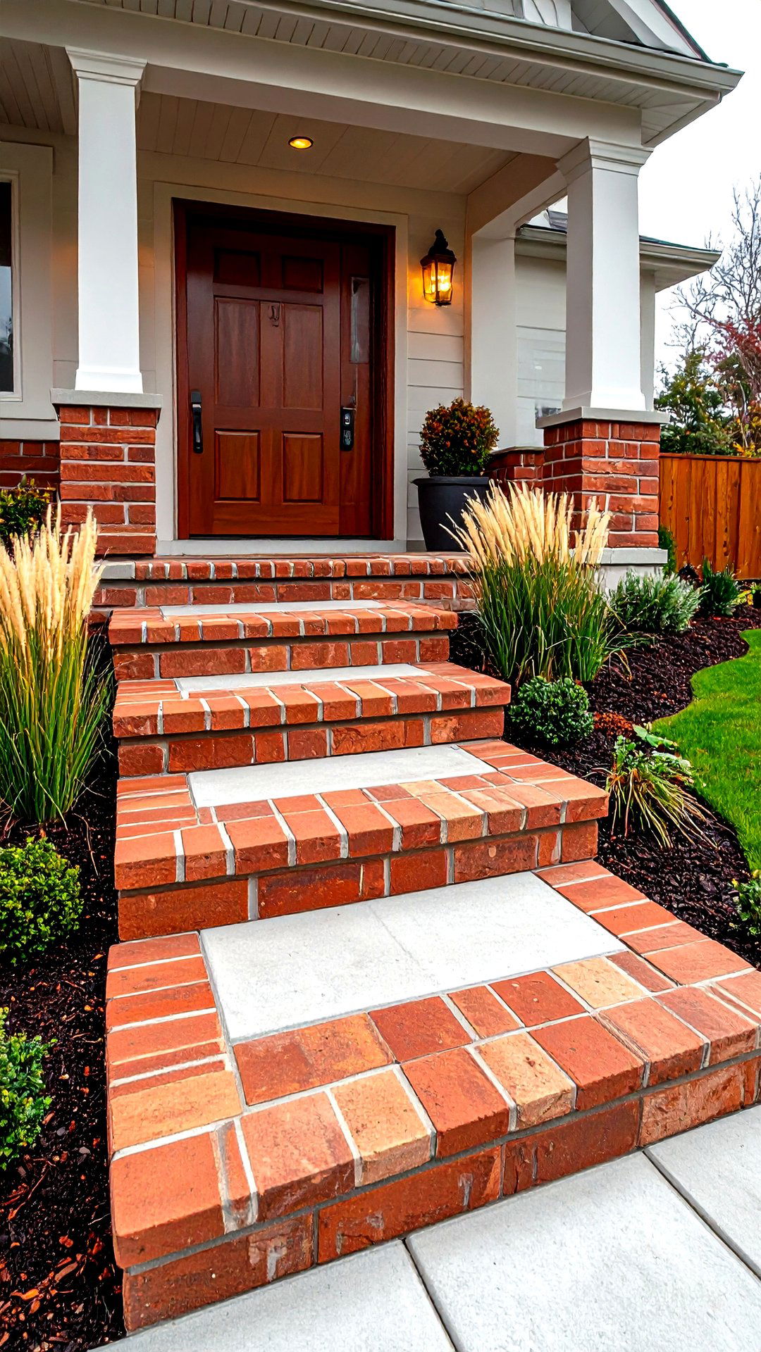 Statement Entryway Brick Edging Threshold - 25 brick edging ideas