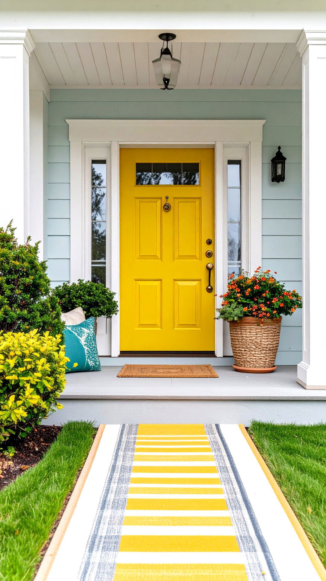 Statement Front Door Color Animates Your House Exterior - 25 aesthetic house exterior ideas