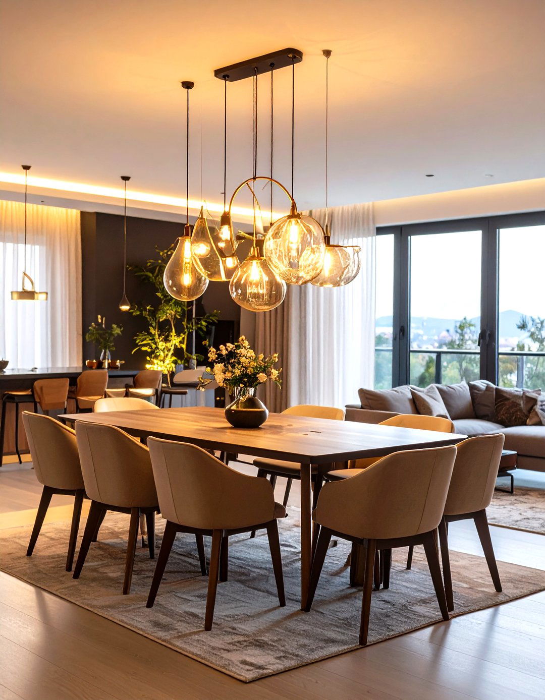Statement Lighting Transforms Apartment Ambiance - 25 apartment decorating ideas