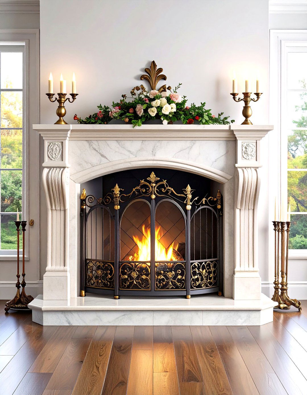 Statement Screen or Grate as Jewelry - 25 fireplace ideas