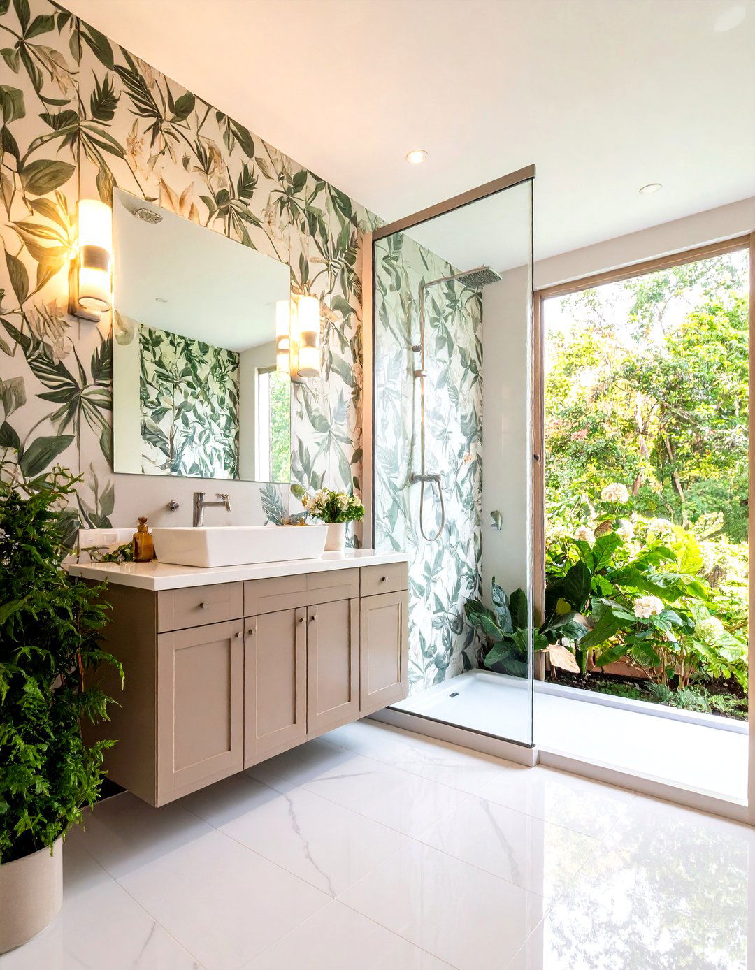 Statement Wallpaper to Turn a Tiny Ensuite Bathroom into a Jewel Box - 25 ensuite bathroom ideas