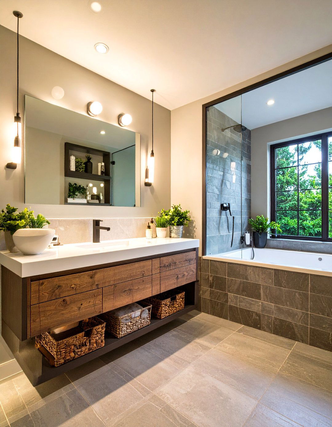 Stick On LED Puck Lights Brighten Dark Niches - 25 apartment bathroom ideas