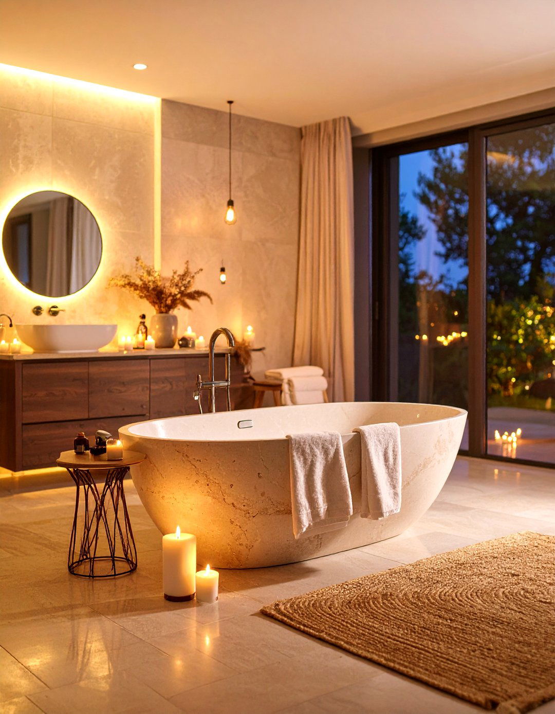 Stone Bathtub for Luxe Ensuite Bathroom Retreats - 25 ensuite bathroom ideas