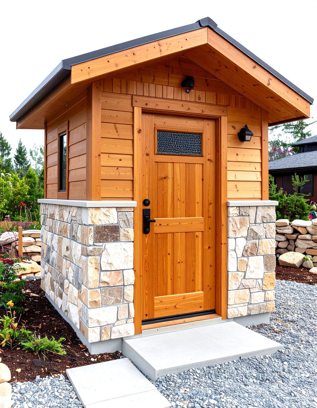 Stone Clad Fire Resistant Outhouse - 25 outhouse design ideas