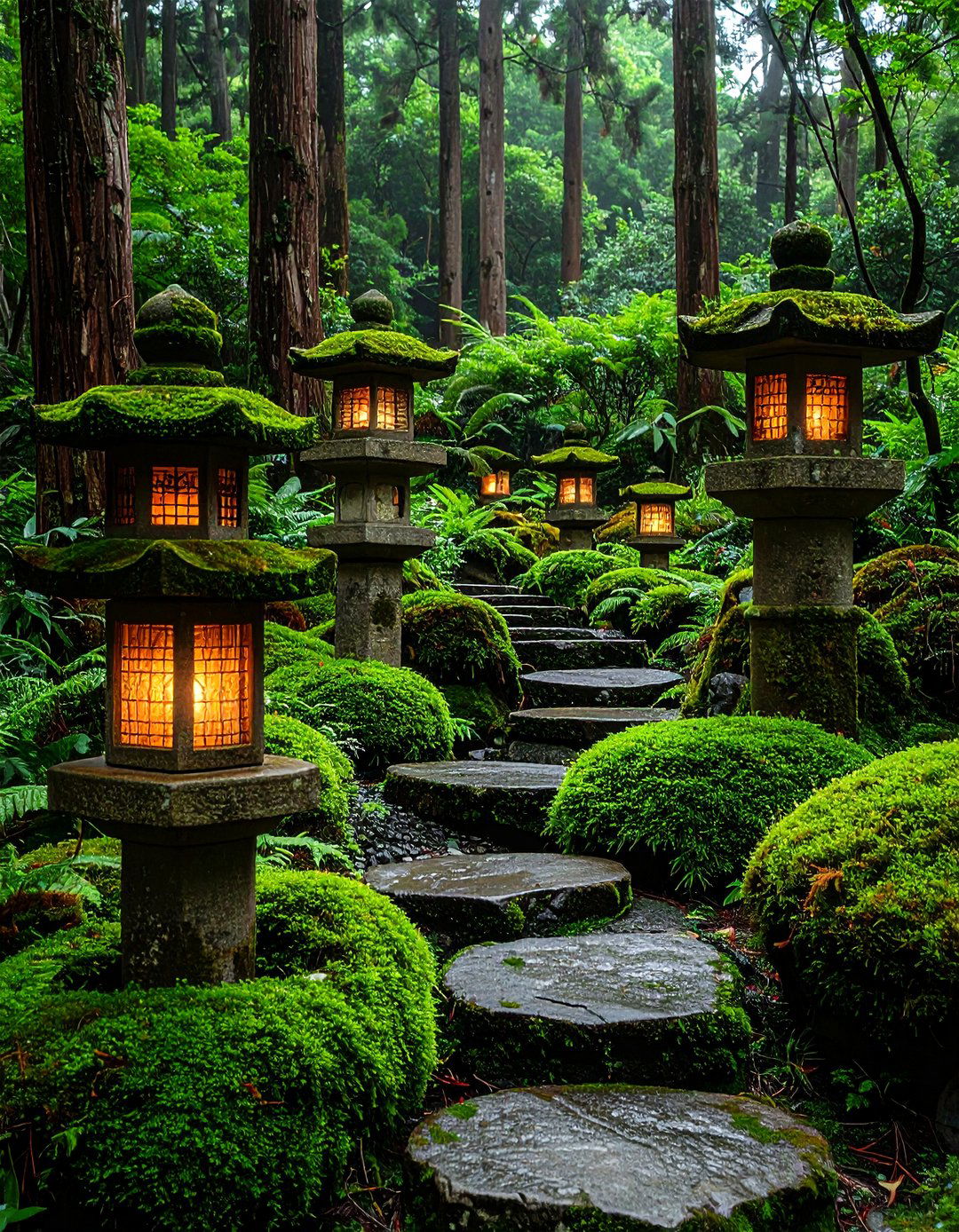 Stone Lantern Lighting Accents for Timeless Glow - 25 asian landscaping ideas