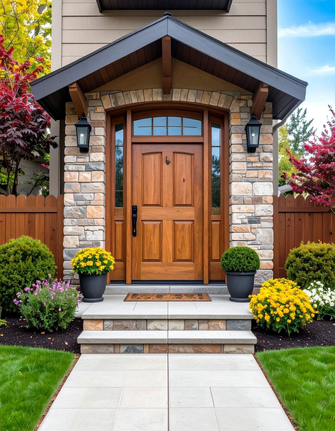 Stone or Brick Molding Integration for Heritage Charm - 25 exterior door trim ideas