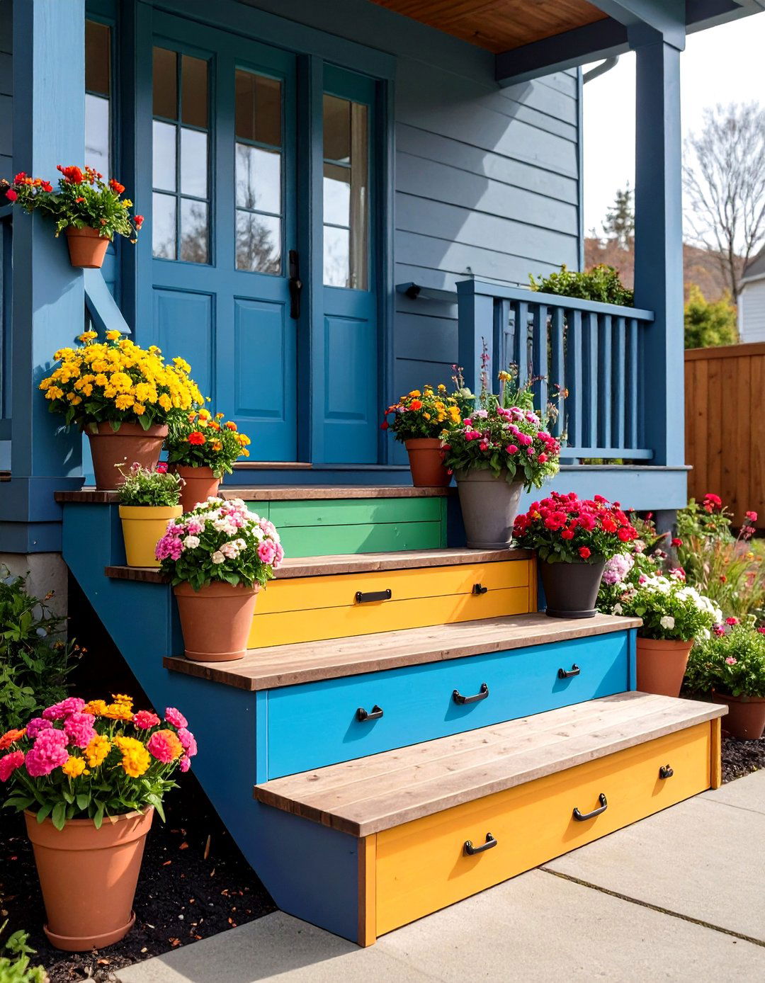 Storage Drawer Front Steps - 25 front step ideas